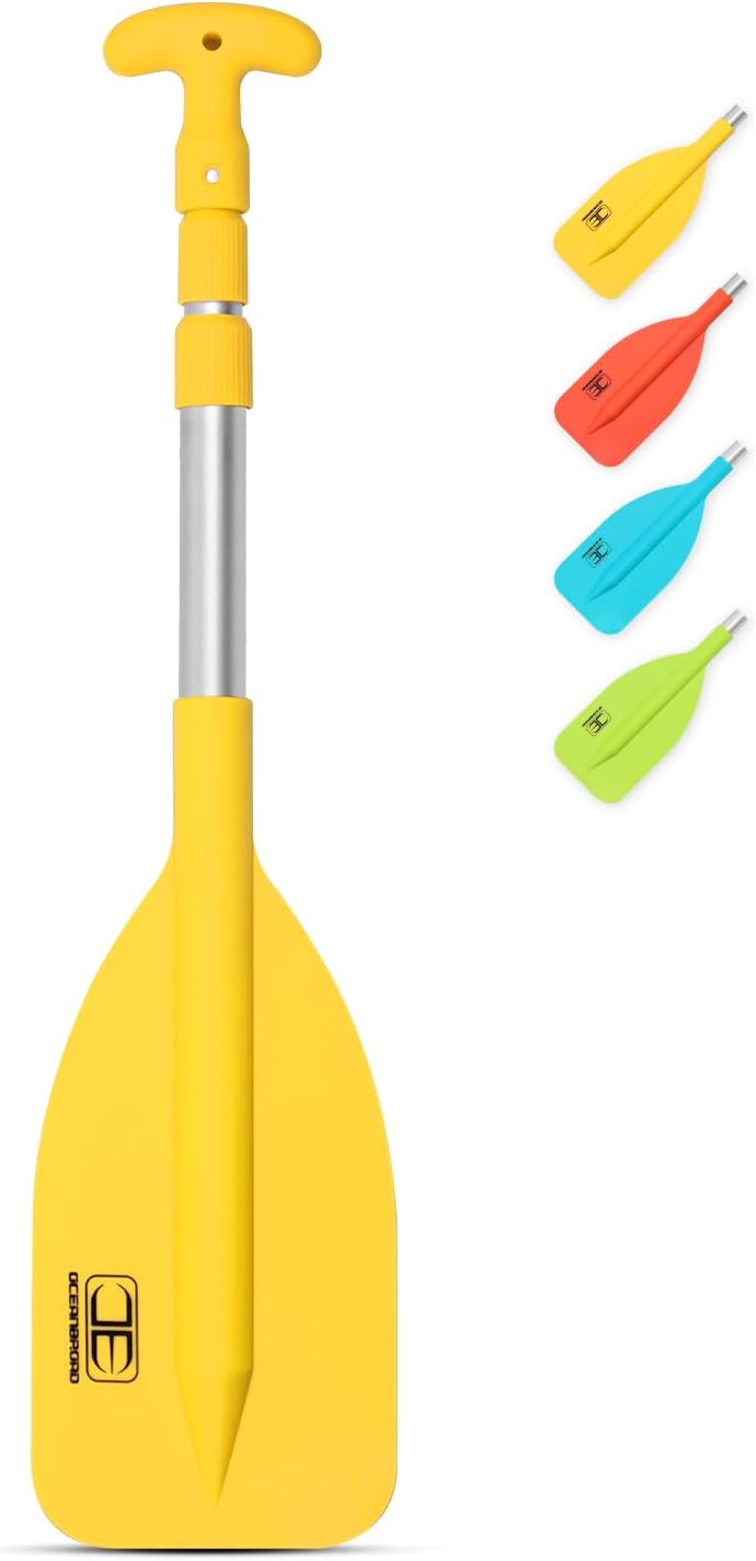 OCEANBROAD Telescoping Emergency Paddle - Adjustable 21'' to 42'' | Lightweight Aluminium Shaft for Kayaking