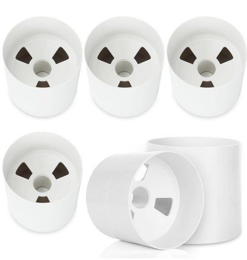 FVIEXE 6PCS Golf Hole Cup 4 Inch Depth, ABS Plastic Putting Cup for Backyard Golf Practice, Ivory White, Fit USGA LPGA PGA Regulations (4 1/4 Inch Outside Diameter)
