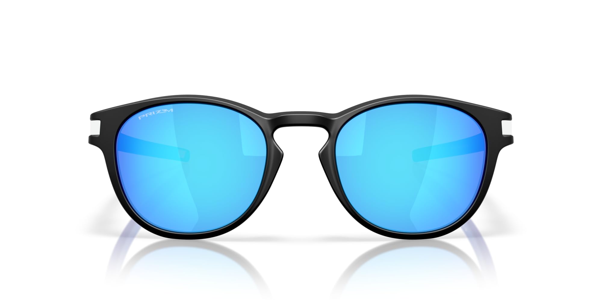 Oakley OO9349 Latch Low Bridge Fit Sunglasses, Matte Black/Prizm Sapphire, 53 mm