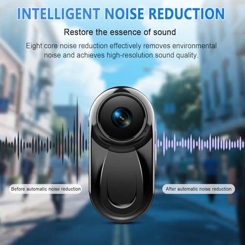 Zakotu Black Mini 1080P Body Camera 512GB, Discreet Wearable Action Cam