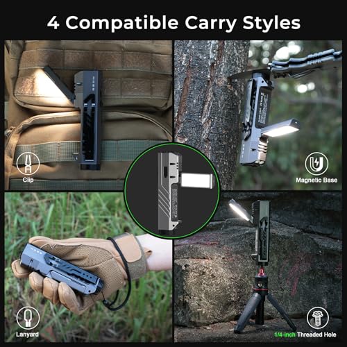 Wurkkos HD05 Flat EDC Flashlight Black 6000K, 3100 Lumens Rechargeable Outdoor Light