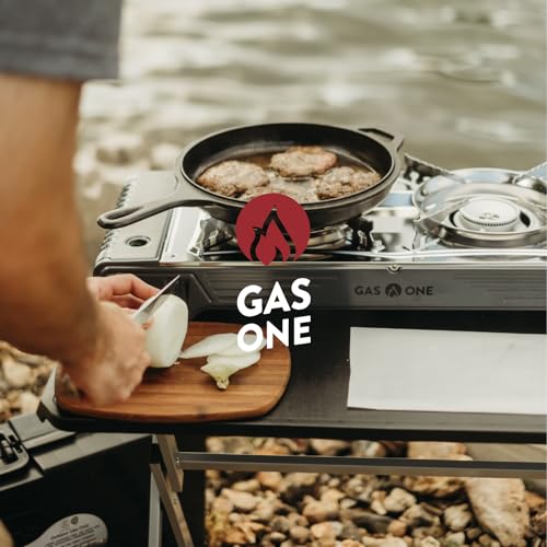Portable Double Burner Camping Stove 15,300 BTU with Carrying Case & Safety Features