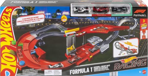 Hot Wheels Formula 1 Race Track Set with Licensed Cars & Boosters