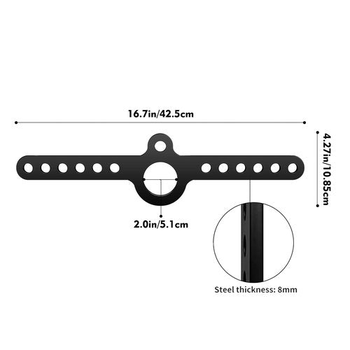 RIMLUFE Spreader Bar Double to Single D Handle LAT Pull Down T Bar Cable Row Attachments Landmine Adapter for Gym,Exercise Pulley System Adaptor Plate Cable Machine Crossover for Belt Squat Rack