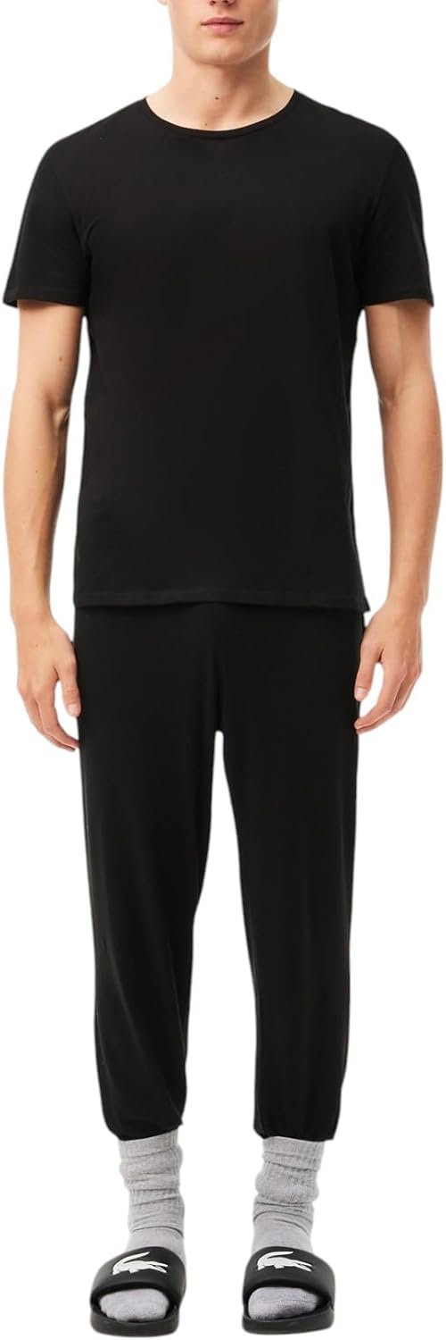 Lacoste Men's Crew Neck Undershirt - 100% Cotton Regular Fit | 3-Pack Essentials