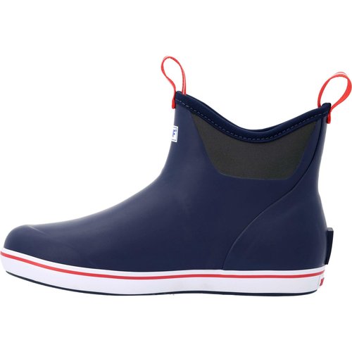 Xtratuf 22733-NVY-110 Performance Series 6" Men’s Full Rubber Ankle Deck Boots, Navy & Red (22733)