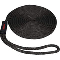 Solid Braid Dock Line with Chafe Guard 1/2-Inch x 15 Feet Marine Rope Black