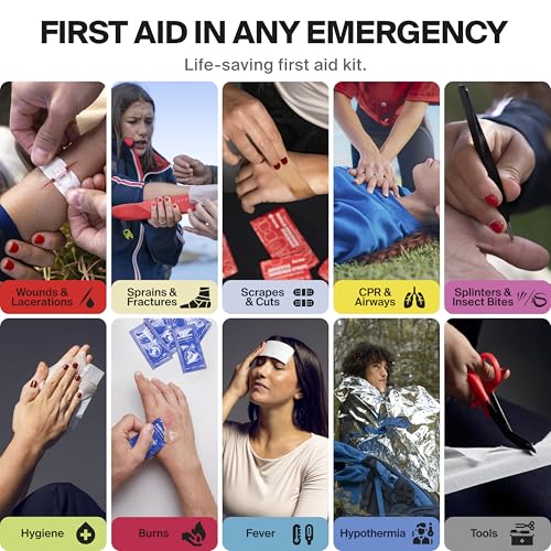 Waterproof First Aid Kit for Emergency & Outdoor Use - 3-4 People