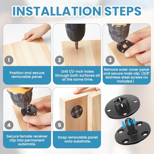 100 Pcs Panel Fasteners Mounting Clips for Boat RV Wall Panels - Variation of THIS listing