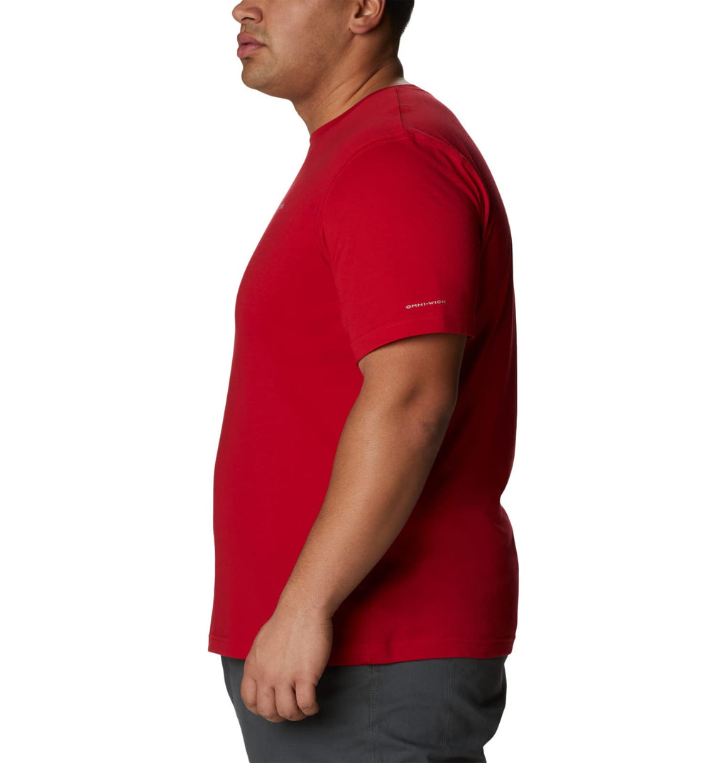 Columbia Mens Thistletown Hills Short Sleeve T-Shirt, Mountain Red, Small