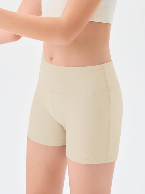 Haloumoning Girls Athletic Shorts - High-Waisted Yoga & Dance Biker Shorts | Comfy for Ages 5-14Y