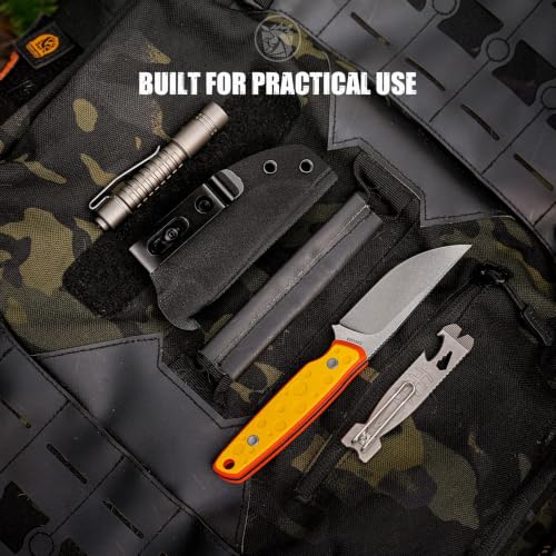 Vosteed Mink Cheese Orb 14C28N Fixed Blade Knife with G10 Handle – Compact EDC Knife