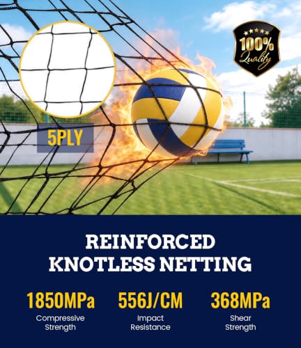 2-in-1 Volleyball Practice Rebound Net with Adjustable Height & Storage