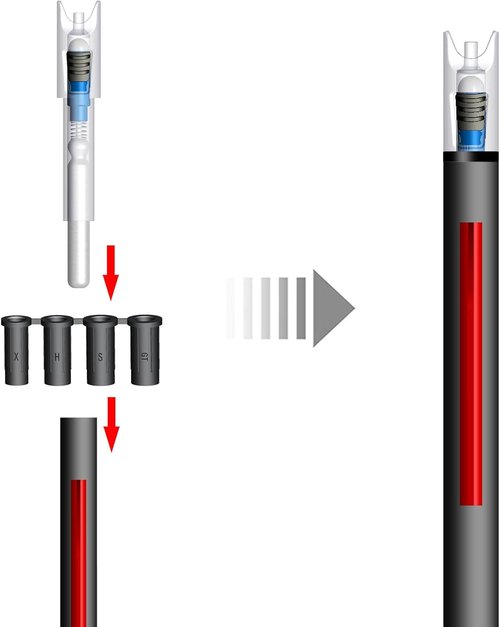 CosiComu Lighted Nocks for Mini Crossbow Bolts - 6PCS with Half-Moon Design & Multiple Diameters