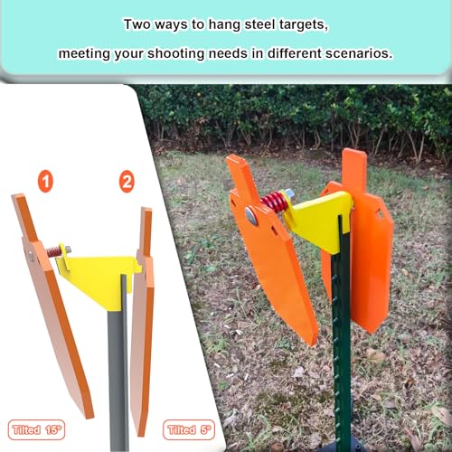 BLANCOHABIL 10x16 Inch 1/2" Thick AR500 Steel Shooting Target with T-Post Hanger