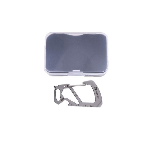 TACRAY Carabiner Keychain Clip, Stainless Steel key holder with Anti-Lost and Quick Release clip, Multitool keychain Bottle Opener and ruler, Easy Carry Backpack Clasp.