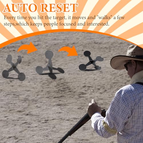 2 Pack Steel Reactive Shooting Targets for & Airsoft
