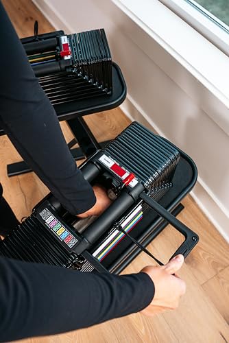 PowerBlock Elite Adjustable Dumbbells Set 5-90 lbs - Compact & Easy to Use