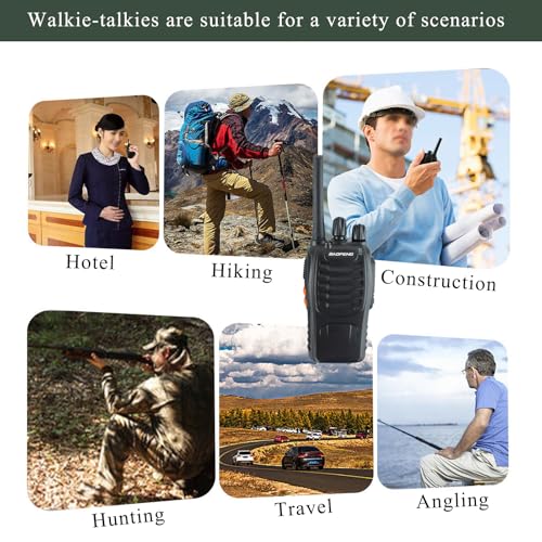 BAOFENG Walkie Talkies BF-88A 6-Pack License-Free Two-Way Radios with USB-C Charger