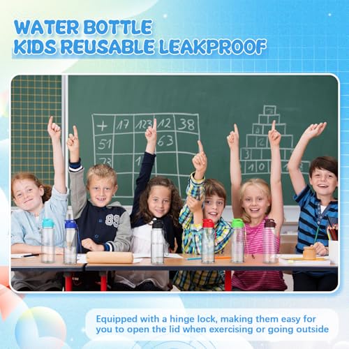 20 Pack Plastic Water Bottles - 17 oz Assorted Colors, Leakproof Flip Top