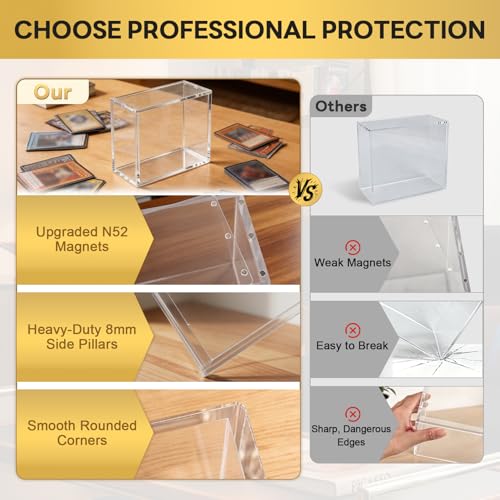 Elite Trainer Box Acrylic Case 4 Pack 8mm+5mm Magnetic UV Protection Organizer