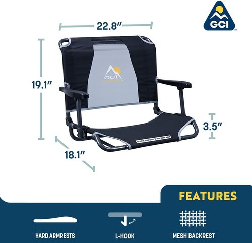 GCI Outdoor Comfort Chair - Portable Stadium Seat with Cushioned Support | Ideal for Events