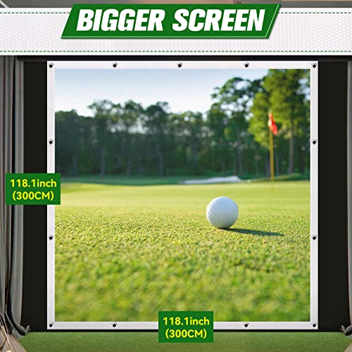 aikeec 10ft x 10ft Golf Impact Screen - 7mm Thickened Indoor/Garage Practice Net