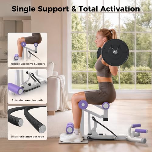 FEIERDUN Adjustable Steel Squat Machine for Women, 400lbs Capacity Home Gym Equipment