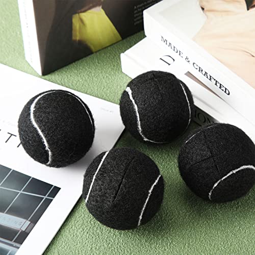 Black Precut Tennis Balls for Furniture Legs Bulk 100 Pcs Protect Floor