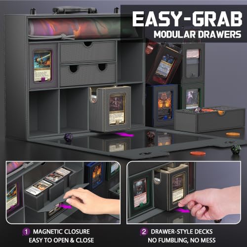 Multicolor Kabinka MTG Commander Deck Box - Modular 9-in-1 TCG Card Storage