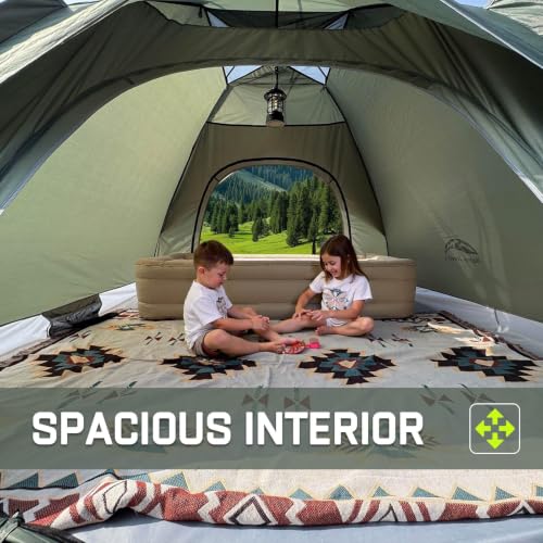 HAPPY TRAVEL Army Green 2 Person Pop Up Camping Tent, Instant Easy Setup