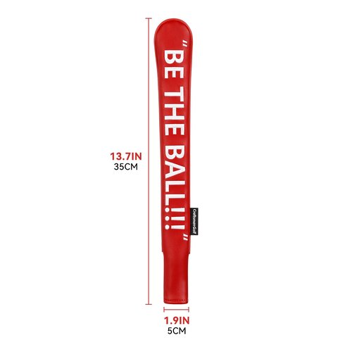 Craftsman Golf Alignment Stick Cover Red Leather Be The Ball Design
