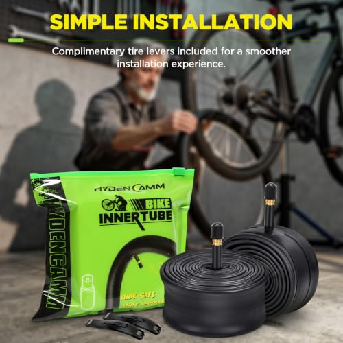 26x1.75-2.125 Bike Tube with 35mm Schrader Valve - 2 Pack, Suitable for Mountain and Kids Bikes