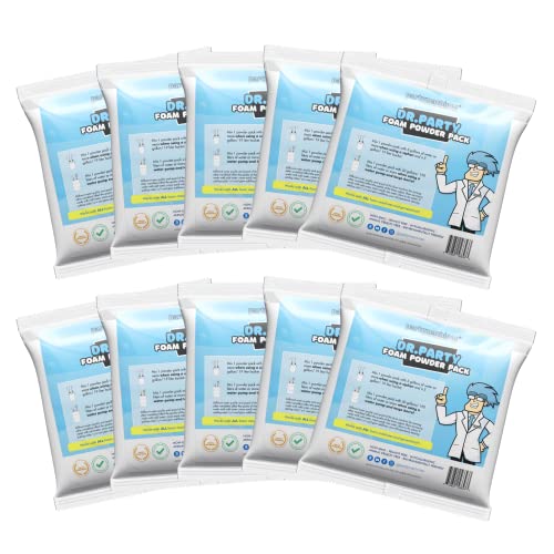 Foam Party Machine Solution Powder Pack of 10 for Foam Cannons – 6.56 Ounce Variants