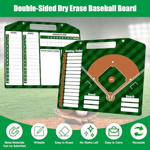 Magnetic Baseball Lineup Board - Double-Sided Coaching & Practice Tool