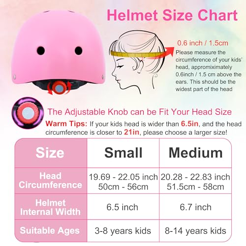 Kids Bike Helmet with Knee and Elbow Pads Set for Toddlers and Kids