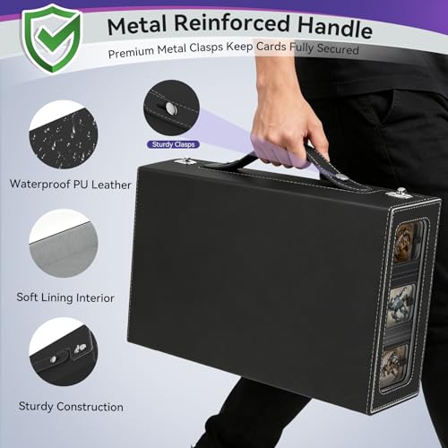 Cortile MTG Deck Box 9-in-1 Modular Card Organizer with Lock & Dice Tray