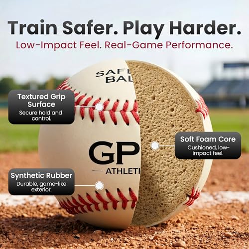 Soft Practice Baseballs for Kids - Low Impact Safety Training 6 Pack