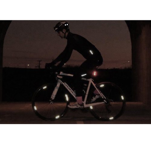 HOUSON Multifunctional Reflective Stickers for Bicycles & Outdoors - 72-Piece Set with 360° Visibility & 3D Adhesive Film (Ultra-Thin, Waterproof)
