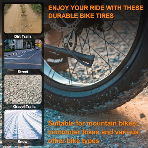 Fat Bike Tire 26x4.0 Set Black with Tire Levers - Off-Road Mountain E-Bike