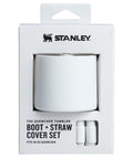 STANLEY Quencher Boot and Straw Cover Cap | Anti-Slip Silicone Protector for 40 oz Tumbler with Handle | Accessory Set for Stainless Steel Drinking Cup | BPA-Free | Pale Stone