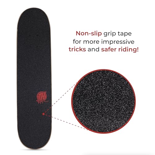 Crossbones Signature Series 31-Inch Kids Skateboard - 9-Ply Maple Deck, Ready to Ride
