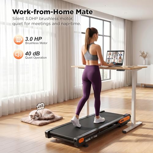 VITALWALK Portable Walking Pad Treadmill with Incline for Home & Office