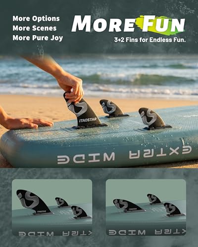 iTAOSTAR 12'×35'' Army Green Paddle Board with All Gear - Inflatable SUP for Water Recreation
