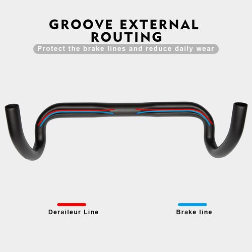 Yccyctrek Road Bicycle Handlebars Carbon Road Bars Handlebars Bike Components & Parts 31.8mm UD Glossy Drop Handlebar 440mm Carbon Drop Bars