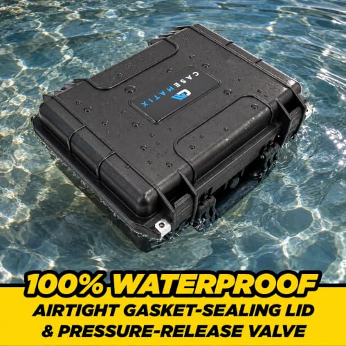 3-Pistol Waterproof Hard Case with Foam Insert, TSA Approved Gun Storage 16 Inch