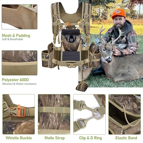 Wild Cedar Hunting Fanny Pack Upgrade with Rifle & Bow Holder, Camouflage Waist Pack for Men