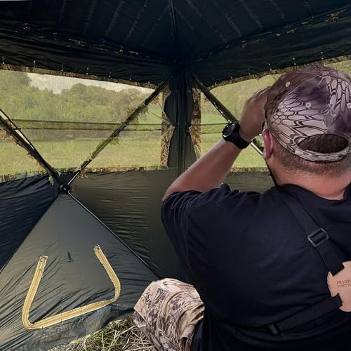 See-Through Hunting Blind - Portable Ground Deer Concealment Tent for Group & Solo Hunts