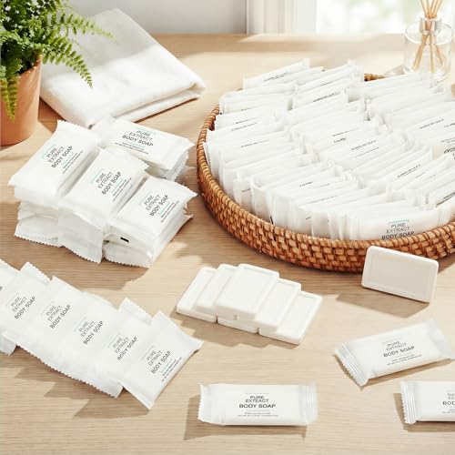 Dansib 400 Pcs Mini Travel Size Hotel Soaps Bars - Individually Wrapped Body & Hand Soaps for Travel Guest Rooms, Hospitality, Vacation, Face Cleaning (Body Soap) - Variation 400 / Body Soap