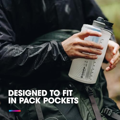 HydraPak Flux+ 1.5L Water Bottle with Integrated Water Filter - Lightweight & Durable